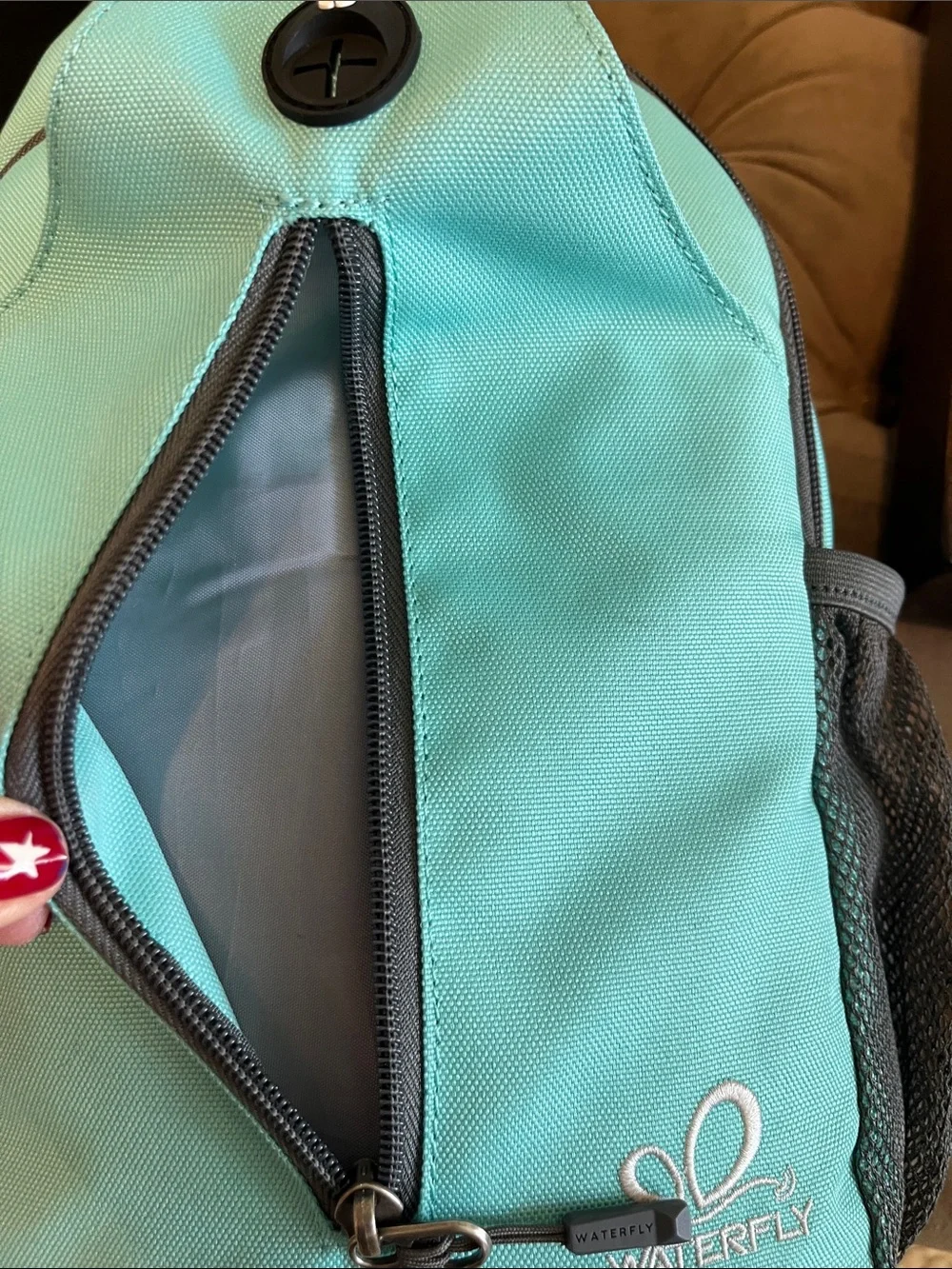 WATERFLY Crossbody Sling Backpack Sling Bag Travel Hiking Chest Bag Daypack